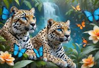 The Two Leopards Puzzel 1000 stukjes - thumbnail