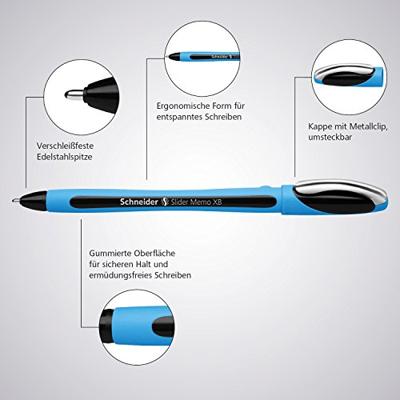 Schneider Schreibgeräte Slider Memo XB 150203 Balpen 0.5 mm Kleur inkt: Blauw 1 stuk(s) - thumbnail