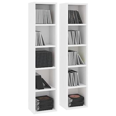 VidaXL Cd-kasten 2 st 21x16x93,5 bewerkt hout wit VidaXL Cd-kasten 2 st 21x16x93,5 bewerkt hout wit