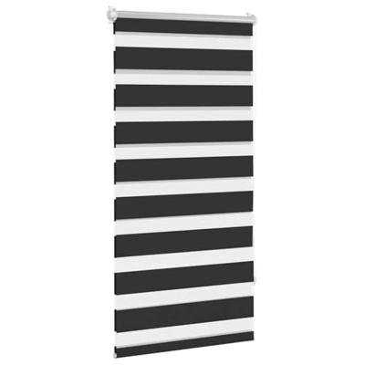 VidaXL Duo rolgordijn 80x150cm zwart - thumbnail