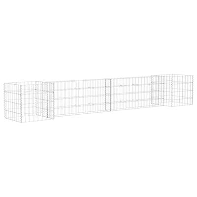 VidaXL Gabion plantenbak h-vormig 260x40x40 cm staaldraad