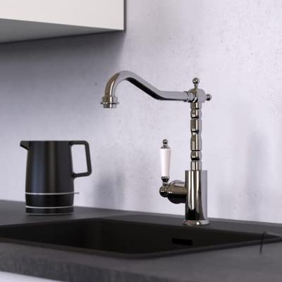 Keukenmengkraan Schutte Old Style Retro Hoge Draaibare Uitloop Chroom