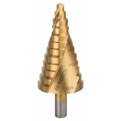 Bosch Accessories 2608587435 2608587435 HSS Getrapte boor Gezamenlijke lengte 93 mm TiN 3 vlakken schacht 1 stuk(s) Bosch Accessories 2608587435 2608587435 HSS Getrapte boor Gezamenlijke lengte 93 mm TiN 3 vlakken schacht 1 stuk(s)