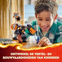 LEGO 71806 NINJAGO Cole's elementaire robot van de aarde, speelgoed met 2 personages, waaronder een Cole minifiguur, Ninja cadeau - thumbnail