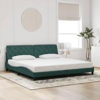 Bedframe zonder matras 200x200 cm fluweel donkergroen - thumbnail