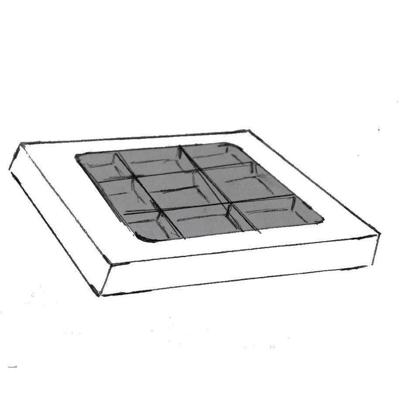 Bonbon doosjes - Chocolade doosje - Plat luxe met venster - 24 stuks