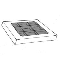 Bonbon doosjes - Chocolade doosje - Plat luxe met venster - 24 stuks - thumbnail