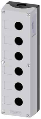Siemens 3SU1806-0AA00-0AB1 Lege behuizing 6 inbouwplaatsen (l x b x h) 280 x 85 x 64 mm Grijs 1 stuk(s)