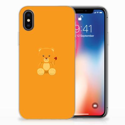 Apple iPhone X | Xs Telefoonhoesje met Naam Baby Beer Apple iPhone X | Xs Telefoonhoesje met Naam Baby Beer
