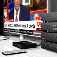 Club 3D hdmi 2.0 uhd switchbox 4 ports adapter (zwart, csv-1370) - thumbnail