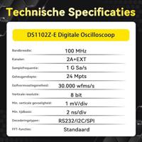 Rigol DS1102Z-E Digitale oscilloscoop 100 MHz 2-kanaals 1 GSa/s 24 Mpts 8 Bit Digitaal geheugen (DSO) 1 stuk(s) - thumbnail