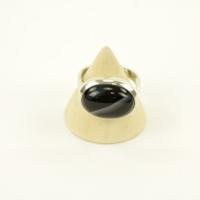 Zilveren Ring met Agaat Maat 19 (Sterling Zilver 925) - thumbnail