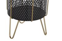Plantenbakkenset DKD Home Decor Zwart Gouden Metaal Loft 36 x 36 x 58 cm - thumbnail