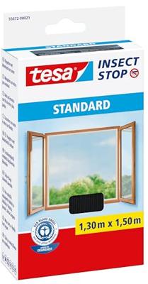 tesa STANDARD 55672-00021-03 Vliegenhor (b x h) 1500 mm x 1300 mm Antraciet 1 stuk(s) tesa STANDARD 55672-00021-03 Vliegenhor (b x h) 1500 mm x 1300 mm Antraciet 1 stuk(s)