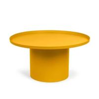 Kave Home Ronde Salontafel 'Fleksa' 72cm, kleur Mosterdgeel - thumbnail
