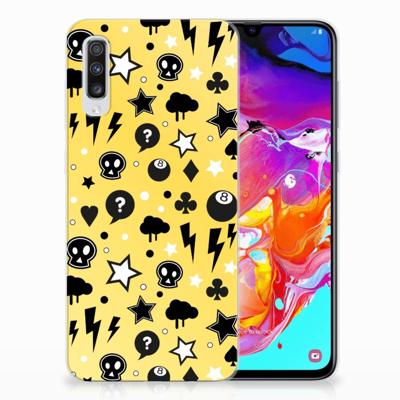 Silicone Back Case Samsung Galaxy A70 Punk Geel Silicone Back Case Samsung Galaxy A70 Punk Geel