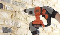 BLACK+DECKER BCD900E2K 18V 2x2.5Ah 1.2J SDS+ Boorhamer | 2x 18V 2.5Ah accu&apos;s + 1A Lader | In koffer - BCD900E2K-QW - thumbnail