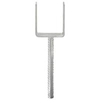 VidaXL Grondankers 6 st 10x6x30 cm gegalvaniseerd staal zilverkleurig - thumbnail