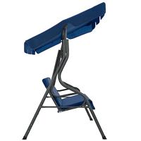 Schommelbank 170x110x153 cm stof donkerblauw - thumbnail