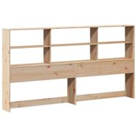 Bed met boekenkast zonder matras massief grenenhout 180x200 cm - thumbnail