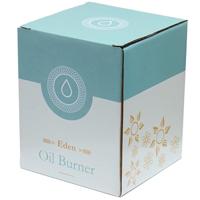 Witte Abstracte Keramiek Geurbrander met Voet - thumbnail