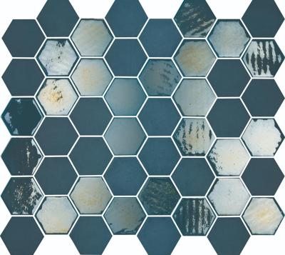 Mozaiek Valencia Hexagon Blauw 4,3x5,0 Mozaiek Valencia Hexagon Blauw 4,3x5,0