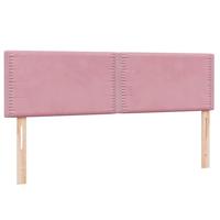 Boxspring met matras fluweel roze 160x210 cm - thumbnail