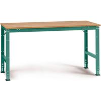 Manuflex AU4025.0001 Werk achtergrond tafel universele standaard met multiplex plaat, bxdxh = 1250 x 600 x 760-870 mm Grijs, Groen - thumbnail