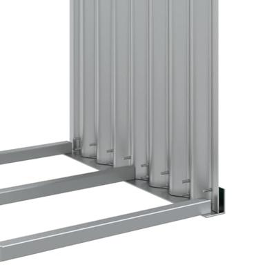 VidaXL Haardhoutopslag 120x45x140 cm gegalvaniseerd staal groen