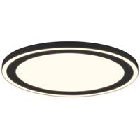 LED Plafondlamp - Plafondverlichting - Trion Coman - 29W - Warm Wit 3000K - Rond - Mat Zwart - Kunststof - thumbnail