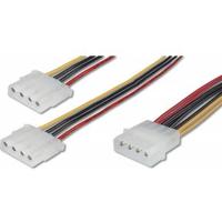 Digitus Computer, Schijf, Stroom Y-kabel [1x IDE-stroomstekker 4-polig - 2x IDE-stroombus 4-polig] 0.20 m Geel, Rood, Zwart - thumbnail