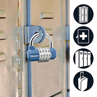 Masterlock 64mm - die-cast body - 25mm hardened steel shackle, 7mm diam. - 4-digi - 1520EURD - thumbnail