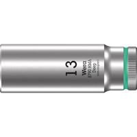 Wera 8790 hma deep hand- en machinedop met 1/4"-aandrijving, 13 x 50 mm - 05004510001 - thumbnail