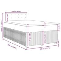 Boxspring met matras stof lichtgrijs 120x200 cm - thumbnail