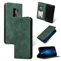 Retro huid voelen Business magnetische horizontale Flip lederen case voor Samsung Galaxy S9 plus (Army Green) - thumbnail