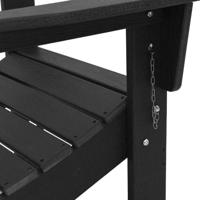 Tuinstoel 3 pcs Zwart 80.5 x 74.5 x 92 cm Polyetheen - thumbnail