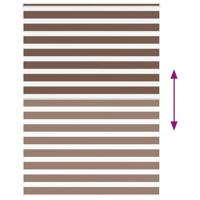VidaXL Zebra rolgordijn 165x200 cm stofbreedte 160,9cm polyester bruin - thumbnail