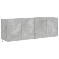 Tv-wandmeubels met LED-verlichting 2 st 60x35x41 cm betongrijs - thumbnail
