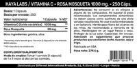Vitamin C With 1000mg Rose Hips Haya Labs 250caps - thumbnail