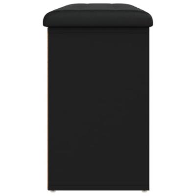 Schoenenbank 102x32x50 cm bewerkt hout zwart