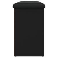 Schoenenbank 102x32x50 cm bewerkt hout zwart - thumbnail