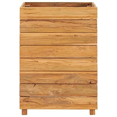 VidaXL Plantenbak verhoogd 50x40x72 cm gerecycled teakhout en staal