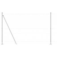 VidaXL Afrasteringspaal zilver 10 x 1,5 m (50 mm gaas) staal - thumbnail