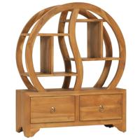VidaXL Kast met yin yang schap 68x26x83 cm massief teakhout - thumbnail