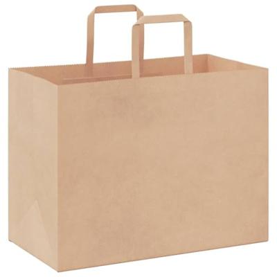 VidaXL Papieren zakken 50 st met hengsels 32x17x25 cm bruin