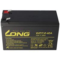 Long WP7.2-12A/F2 WP7.2-12A/F2 Loodaccu 12 V 7.2 Ah Loodvlies (AGM) (b x h x d) 151 x 102 x 65 mm Kabelschoen 6.35 mm VDS-certificering, Geringe zelfontlading, - thumbnail
