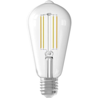 CALEX - LED Lamp - Smart LED ST64 - E27 Fitting - Dimbaar - 7W - Aanpasbare Kleur CCT - Transparant Helder CALEX - LED Lamp - Smart LED ST64 - E27 Fitting - Dimbaar - 7W - Aanpasbare Kleur CCT - Transparant Helder