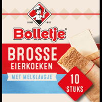 Bolletje Brosse Eierkoeken met Melklaagje 10 Stuks 155 g bij Jumbo - thumbnail