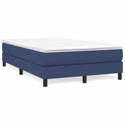 Boxspring met matras stof blauw 120x190 cm