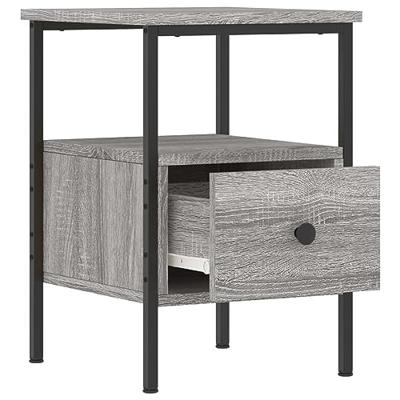 Nachtkastjes 2 st 34x36x50 cm bewerkt hout grijs sonoma eiken